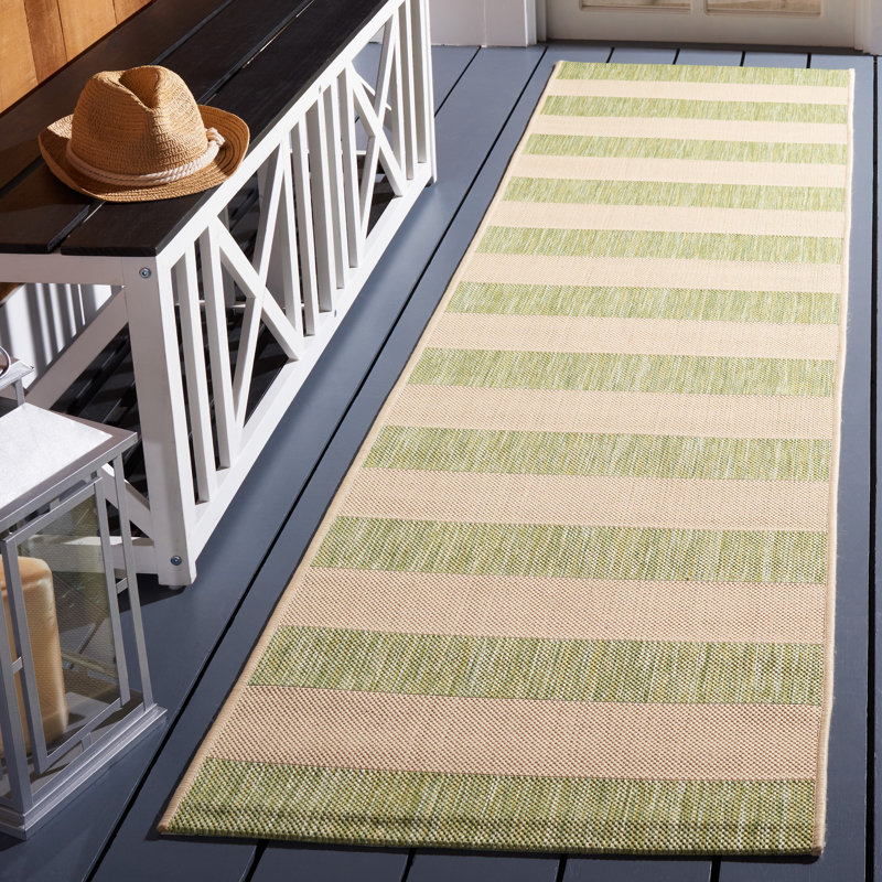 Highland Dunes Bridgeman Beige/Sage Green Indoor/Outdoor Rug & Reviews